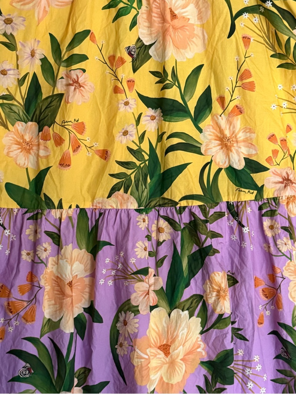 Farm Rio tiered floral shirt dresss Large - Picture 2 of 13
